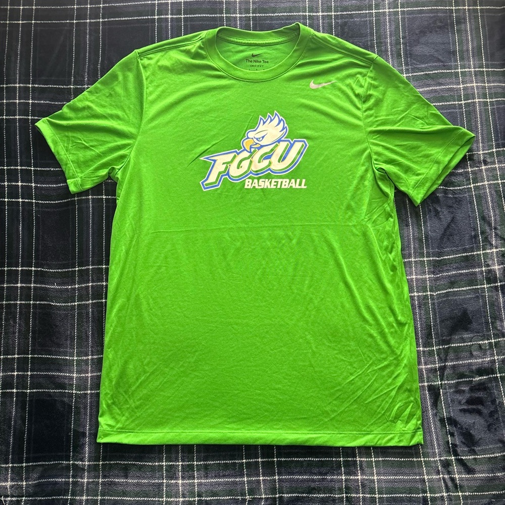 Nike green FGCU basketball dri-fit t-shirt.Size L.